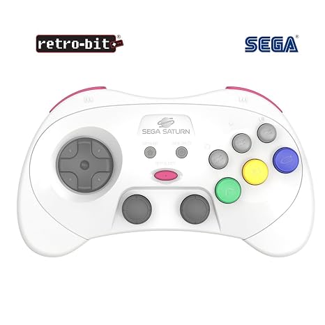 Retro-Bit SEGA Saturn® PRO - 2.4GHz Wireless Controller - (White)