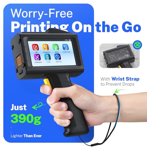0.5 Inch Print Height Intelligent JC01 Handheld Inkjet Printer (Black)