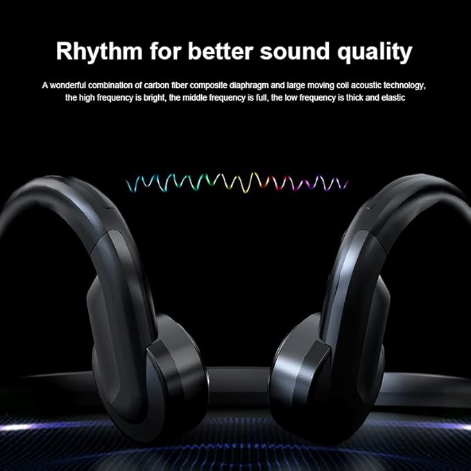 3.5mm Wired Bone Conduction Headphones with Mic, Open Ear Sports Bone Conduction Earbuds, IPX4 Sweatproof Earphones for Ideal for Office, Outdoor & Home and Running Cycling Workouts