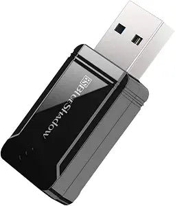 Blueshadow AC1300 USB WiFi Adapter - 2.4G/5G Dual Band Wireless Network Adapter for Desktop Computers PC, MU-MIMO WiFi Dongle, USB 3.0, Supports Windows 11, 10, 8.1, 8, 7, XP/MAC OS 10.5-10.15