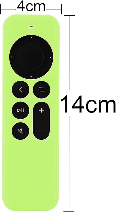 LEFXMOPHY Glow Green Remote Case Cover Replacement for New Apple 4k TV Siri 2nd 2021 Series 6 6th Generation/Siri 3rd 7 7th Gen 2022 Remote, Silicone Skin Glow in Dark with Lanyard