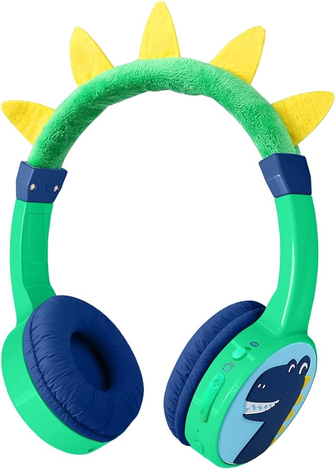 Kids Bluetooth Headphones, with 85dB Volume Limited Adjustable Headphone, Wireless Bluetooth Headphones, Aux 3.5mm Cable Included for Boys Girls Study, School, Kids Headset for ipad/Tablet
