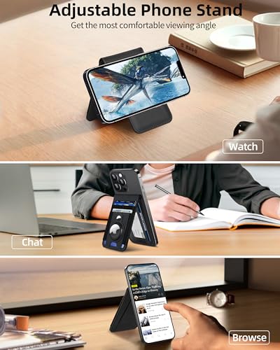 For Magsafe Wallet Stand with Airtag Holder, 10 Card | Phone Accessori - Image 4