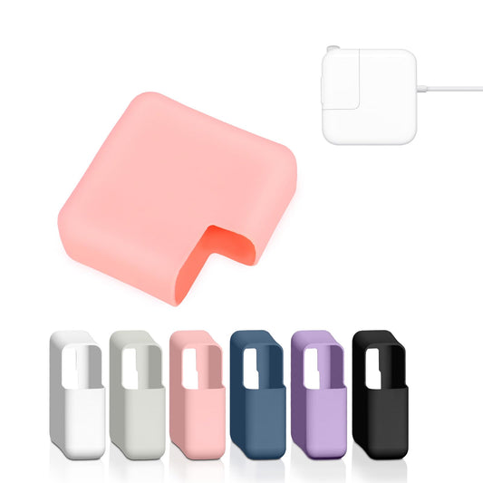 Soft Thin Silicone Charger Case Cover for 2022~2025+ MacBook Air 13.6 Inch (Model: M4 A3240/A2681), 2018+ Air 13.3 Inch (Model: A1932/A2337/A2179) and Pro 12 Inch A1534, 29W/30W/35W Standard Charger
