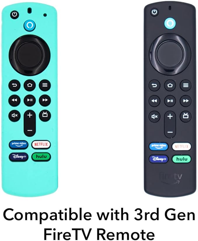 Remote Cover Protective Case Compatible with Firestick 3rd Gen Fire TV Stick 2021 4K Alexa Voice Remote Control Non Slip Silicone Shock Resistant Sleeve with Lanyard 1 Pack Teal