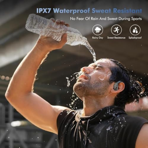 sajawass Wireless Earbuds Bluetooth 5.4 Headphones, Noise Canceling Ear Buds with 75hr Playtime, LED Power Display, IPX7 Waterproof Earphones Over Ear Earphones for Sports/Workouts