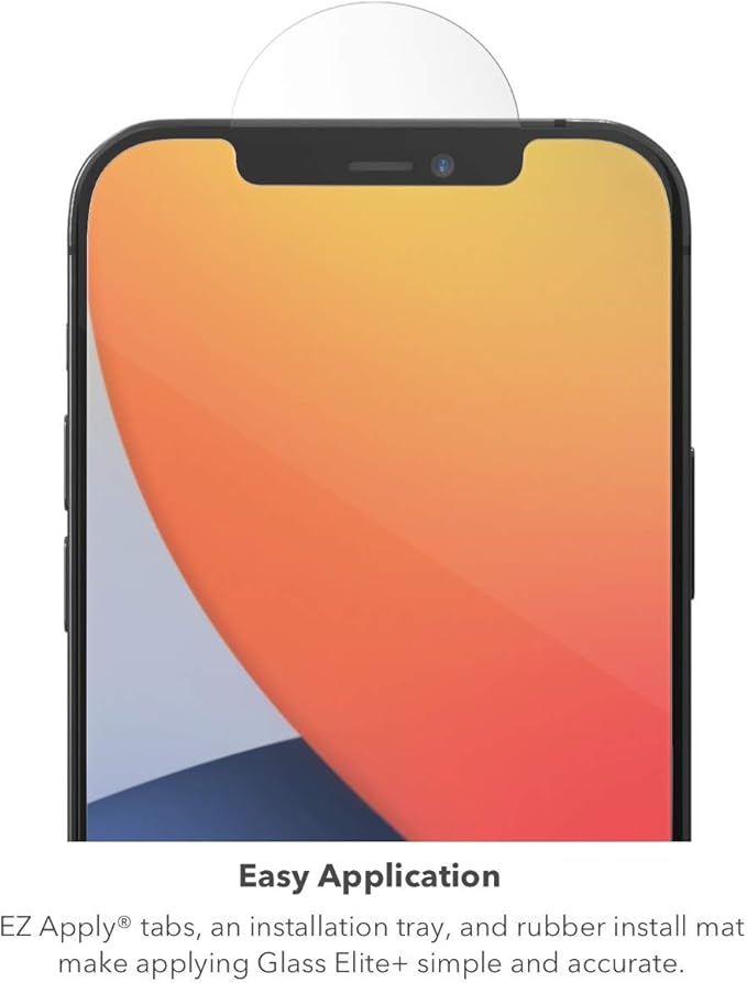 ZAGG Glass Elite Screen Protector - Made for iPhone 12 Pro Max - Case Friendly Screen - Impact & Scratch Protection, InvisibleShield, clear (200106657)