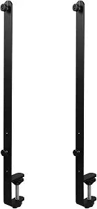 2Pcs Desk Clamp, Metal Pegboard Fixing Mount Extended Version, Black Desk Mount Bracket for Office Game Home Desktop Accessories Bracket