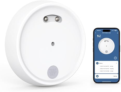 WiFi Water Leak Detectors for Home,90dB Adjustable Loud Water Leak Sensor