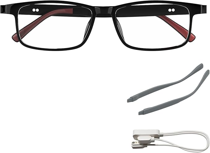 Smart Glasses for Men Women, Classic Smart Eyewear with Detachable Ultra-Slim Arms, Blue Light Filtering, Open Ear Bluetooth Glasses – Ultra-Light Design for Business and Daily Use