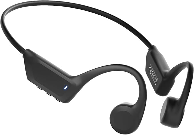 2026 New Bone Conduction Headphones, Bluetooth 6.0 Open Ear Headset with Mic, IPX5 Waterproof & 10H Playtime, Lightweight and skin-friendly material, Sports Earbuds for Running, Cycling, Gym Workouts.