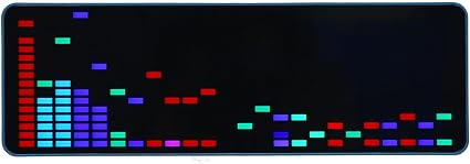 LiebeWH Audio Visualizer LED Display Spectrum Analyzer Equalizer Sound Responsive Music Level Meter 16x24 20 Dynamic Modes 7 Colors for Home Stereo