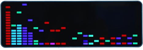 LiebeWH Audio Visualizer LED Display Spectrum Analyzer Equalizer Sound Responsive Music Level Meter 16x24 20 Dynamic Modes 7 Colors for Home Stereo