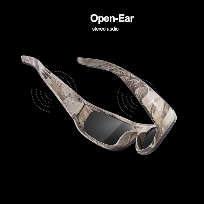 OhO Smart Glasses,Polarized Sunglasses with Bluetooth Speaker,Athletic/Outdoor UV Protection and Voice Control,Unisex(Grey Lens)