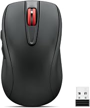 Lenovo USB-C Silent Mouse (WL500) - Silent Buttons, Ambidextrous Grip, Adjustable DPI, Plug-and-Play 2.4G Receiver Computer Mouse, Black - Image 1