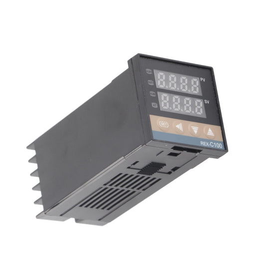 PID Temperature Controller, 0℃-50℃ Alarm REX-C100 Digital Intelligent Thermostat LED PID Temperature Controller AC110V-240V