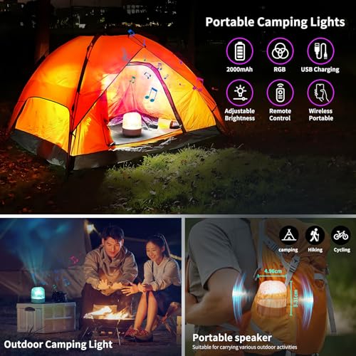 Galaxy Projector Lamp, Ocean Wave Projector Light With Bluetooth Speaker, RGB Colors Changing With Remote Control, Water Wave Light Projector Cordless For Kids, Room Decor, Bedroom, Party, Gift