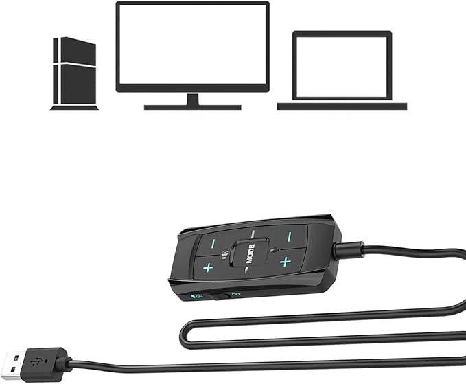 USB to Auditory Adapter with Virtual 7.1 Surround Sound Enhances Gaming On PC Headsets Quiet Controls USB Sound Card