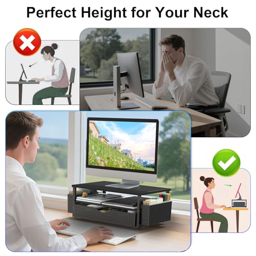 Spacrea Desk Organizer and Accessories, Computer Mon | Computer Access - Image 4