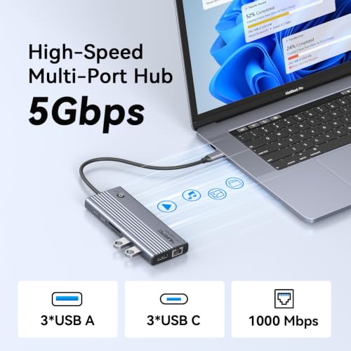 Laptop Docking Station 3 Monitor 4K, 14-in-1 USB C D | USB Hubs - Image 6