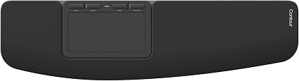 Contour Touch: Wireless Bluetooth Ergonomic Touchpad for Windows 10 & 11, Multi Touch & High Precision Glass Trackpad, Click Anywhere, 4 Programmable Shortcut Keys, Full Size Wrist Rest