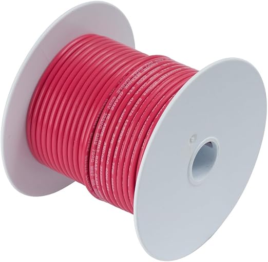 Ancor Tinned Copper Battery Cable, 1/0 AWG, Red, 25 ft
