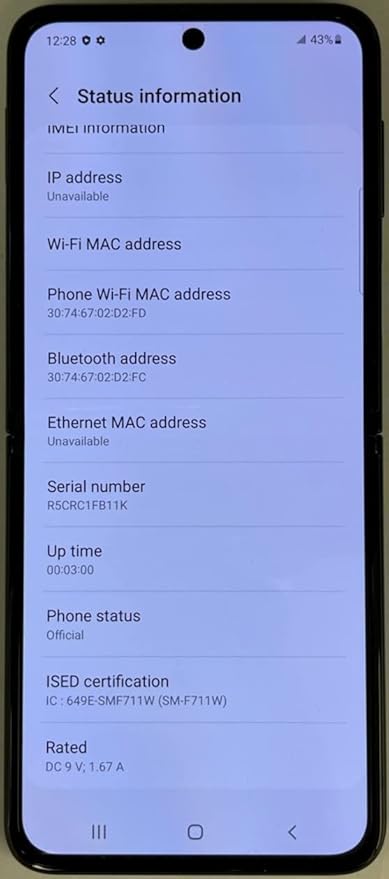 Samsung Galaxy Z Flip 3 5G, US Version, 128GB, Lavender - Verizon (Renewed)