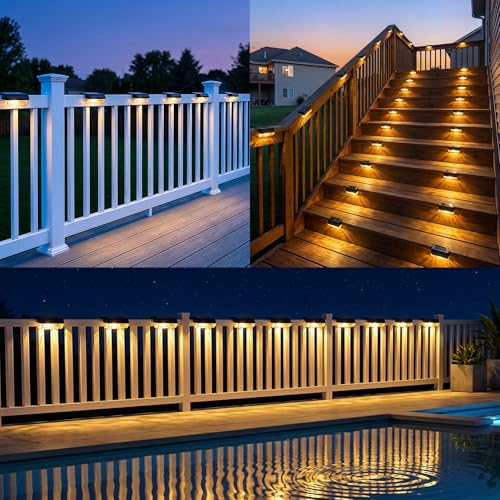 Solar Deck Lights — 3000K Warm White Dusk-to-Dawn - Image 3