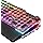RK ROYAL KLUDGE X108 Typewriter Keyboard with Knob, Wired Mechanical Gaming Keyboard, 108 Keys RGB Backlit Sidelight, Detachable Wrist Rest, Retro Round Keycaps Blue Switches - Shadow Black