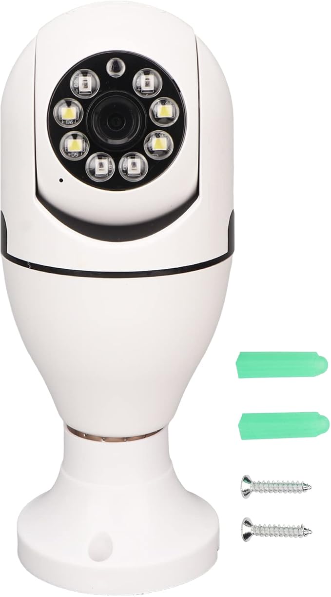 Cuifati Light Bulb Security Cameras Outdoor, 2.4G 5G 1080P HD 5MP Security Light Bulb Camera, Night Two Way Audio Function Motion Detection Home Security Camera