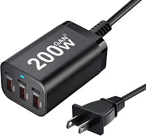 200W USB C Charger Block, 6 Port PD 100W 65W GaN Charger Station