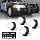 Xprite White LED Hideaway Strobe Lights Kit, 20 Flash Modes w/Control Panel Headlights Taillights Fog Light Interior Mounting for Construction Towing Snow Plow Pickup Work Trucks Cars 4 PCS