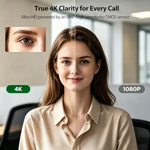 4K Ultra HD Webcam with 1/2.8"CMOS Sensor,PDAF Autof | Computer Access - Image 3