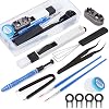 13Pcs Keyboard Lube Kit Keyboard Tools with Tweezers Keycap Puller Remover, Switch Opener, Switch Puller, 4-Claw Grabber, Grease and Lube Brush Cleaning Brush for Mechanical Keyboard