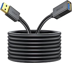 VCZHS Tech USB 3.0 Extension Cable 20 FT, Heavy-Duty 22AWG Power Wire, USB Extender Cord, High-Speed 5Gbps Type A Male to Female for Remote Printer, Webcam, and PC Peripherals
