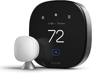 ecobee Smart Thermostat Premium - WiFi, Siri & Alexa Built-In, Smart Sensor - Image 1