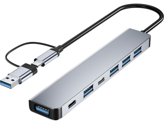 BERLAT 7-in-1 USB C Hub Aluminum USB 3.0 for MacBook PC iPad