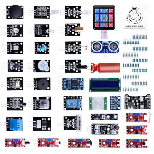 ELEGOO 37-in-1 Sensor Modules Kit with Tutorial Compatible with Arduino