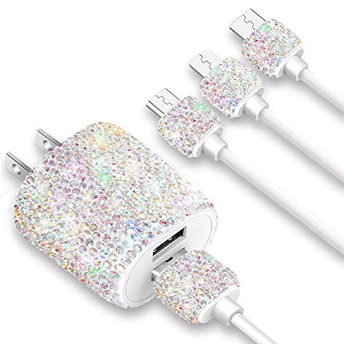 Bling Phone Charger,USB Charger Block,2-Port Plug Adapter,USB Wall Charger - Image 2
