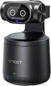 EMEET PIXY Wireless 4K Dual-Lens AI Tracking PTZ Streaming Camera with 1/2.55" Sensor, Gesture Control, Multi-Camera Live & Built-in 48kHz Mic, HDR, Live Streaming for YouTube, Facebook, Twitch