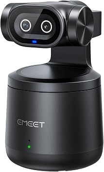 EMEET PIXY Wireless 4K Dual-Lens AI Tracking PTZ Streaming Camera with 1/2.55" Sensor, Gesture Control, Multi-Camera Live & Built-in 48kHz Mic, HDR, Live Streaming for YouTube, Facebook, Twitch