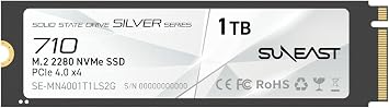 SUNEAST 1TB M.2 2280 PCIe4.0 NVMe Gen4x4 Internal SSD,Up to 7000MB/s Read