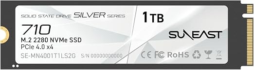SUNEAST 1TB M.2 2280 PCIe4.0 NVMe Gen4x4 Internal SSD,Up to 7000MB/s Read