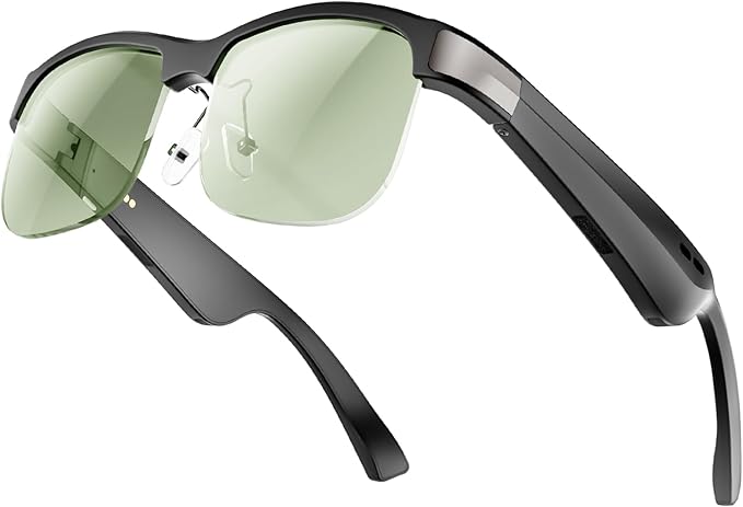 Smart Glasses,Bluetooth Sunglasses with Open Ear Speaker, Voice Assistant, Sports/Outdoor UV Protection