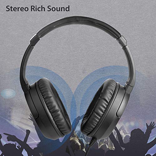 Avantree HF039 Wired Long Coiled Cord Headphones for TV and PC