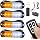 Led Strobe Lights for Trucks Vehicles Suvs,12-24v 4pcs Emergency Warning Caution Hazard Construction Slim Sync Feature Car with Main Control Surface Mount (White Amber)