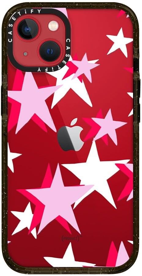 CASETiFY Impact iPhone 13 Case [6.6ft Drop Protection] - Triple Stars - Clear Black