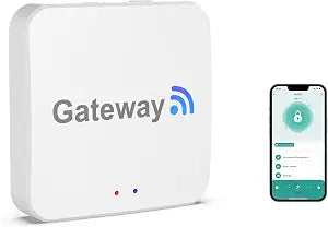 Gateway Wi-Fi Remote Control Fingerprint Door Lock Bridge with Smart Tuya Hub, Compatible with Alexa & Google Home for Voice Control