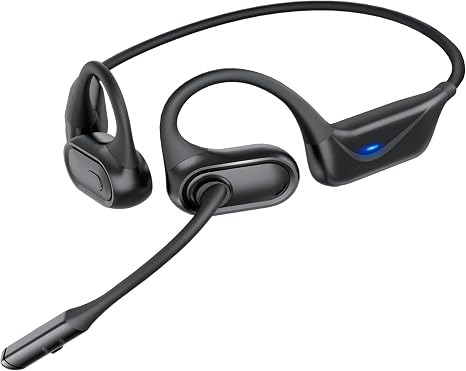 Open Ear Bluetooth Headset with Boom Mic, Bluetooth 5.4 Trucker Headphones