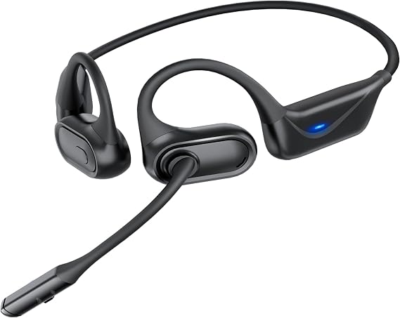 Open Ear Bluetooth Headset with Boom Mic, Bluetooth 5.4 Trucker Headphones